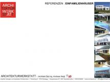 Architekturwerkstatt - Referenzen - Einfamilienhäuser Stand 2023
