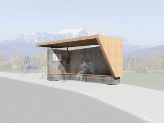 Buswartehäuschen Schneebergland